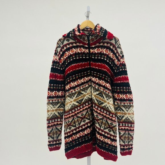 Faith Connexion Other - Faith Connexion Ethnic Printed Wool Alpine Zipped Sweater